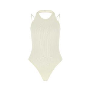 Andrea Adamo Women Ivory Stretch Viscose Blend Bodysuit